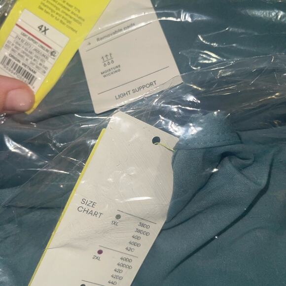 All In Motion Women's Light Support Micro-Mesh Bra NWT Sz 4X - Picture 2 of 3